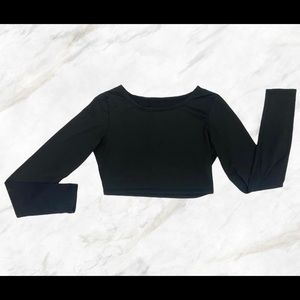 SHEIN Long Sleeve Cropped Top